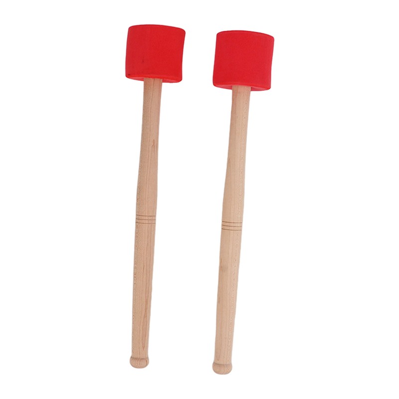 2PCS Bass Foam Drum Mallet Oak Handle EVA Foam Head