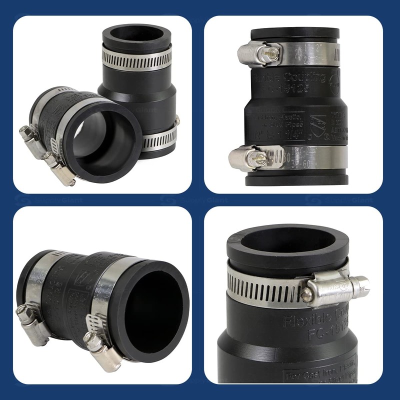 Supply Giant 6I3J Flexible PVC Rubber Coupling with Stainless Steel