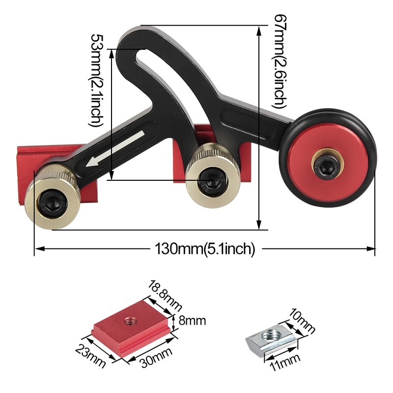 Toolcool - Guías de precisión de corte transparente, alimentador de