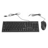 Keyboard and Mouse Combo Black Waterproof 104 Keys Anti Slip