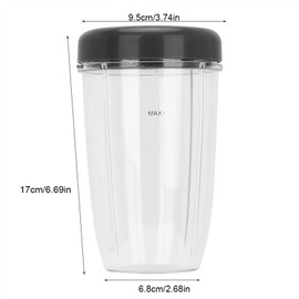 Piezas de Repuesto para Licuadora, Reemplazo de Taza de Licuadora, Reemplazo de la Cubierta del Extractor, Accesorios de Licuadora Compatibles con 900 W, 18 Oz / 24 Oz / 32 Oz(24oz)