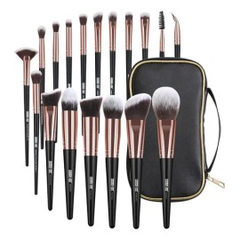 Maange Set de 18 Brochas para Maquillaje Profesional con Estuche completo Jh-mag5810sb negro