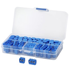 Greluma 80pcs 5mm Spacing 2Pin/3Pin PCB Screw Terminal Block 300V 16A (40×2P,40×3P)