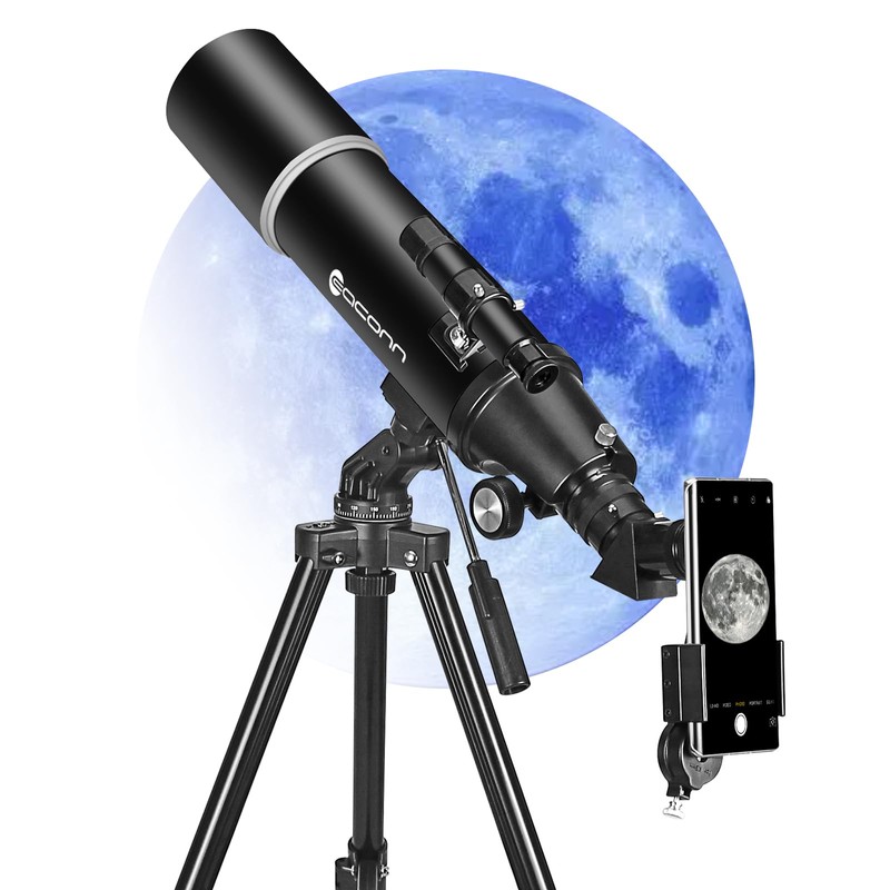 Telescopes for Adults Astronomy, 80mm Aperture 600mm Refractor Telescope for