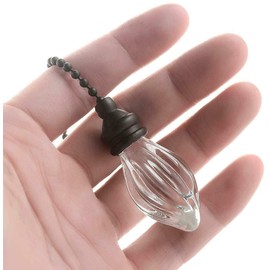 Aoprofree Ceiling Fan Pull Chain, 12 inch Cristal Glass, Polished Antique Finish, 1PCS