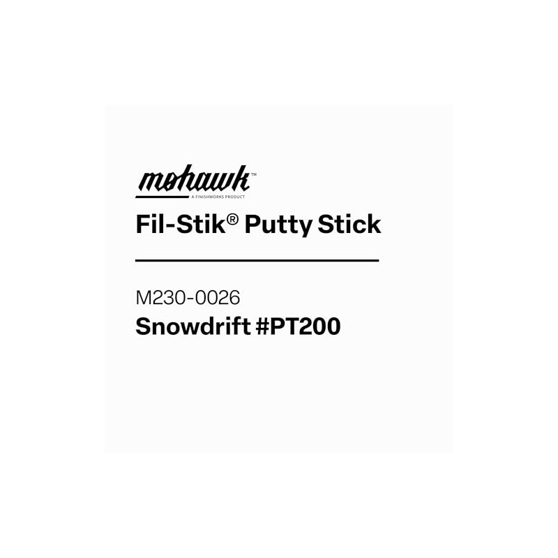 Mohawk Fil-Stik, Wax Putty Stick for Wood Repair, Snowdrift #Pt200,