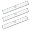 Leadleds 3-Pack Battery Operated 10-LED Motion Sensor Light Bar Stick-on