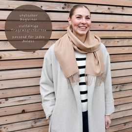 Giorgio Rimaldi Scarf 30 x 180 cm - Softer than Cashmere - Scarf Plain for Men and Women - Perfect for Autumn and Winter, gold, Unit size