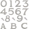 SISI UK® Satin Chrome Front House Door Numbers & Letters