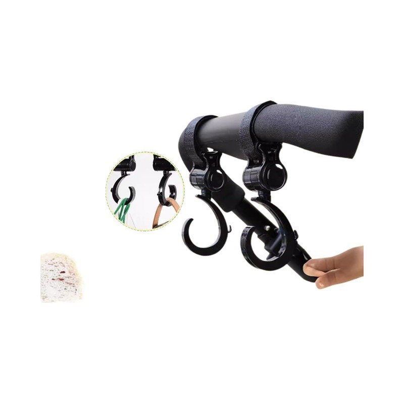 Baby Stroller Hooks, 360 Degree Rotation, Universal Multifunction Hooks, Heavy