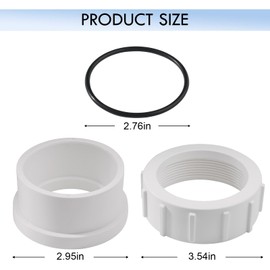 GAQUECY 2" Half PKG188 Union Adapter Pool Heater Union Compatible with Pentair Mastertemp 400, 250, 200, and Fits for All MaxeTherm Heaters, Sta Rite and PLDE Filters (2 Pack)