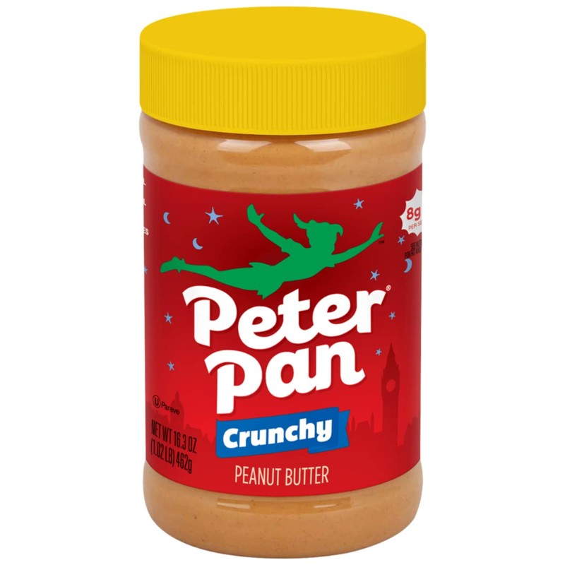 Peter Pan, Crunchy Peanut Butter, 16.3oz Jar (Pack of 6)