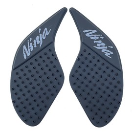 Black Gas Fuel Tank Pad Traction Side Fuel Knee Grip Decal Compatible With Kawasaki Ninja 250 300 2008-2016