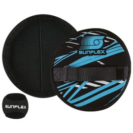 Sunflex Neoprene Sure Catch Set Action Pro with Two Bats and a Ball in Black Ball Game Soft and Lightweight Extremely Robust and Durable