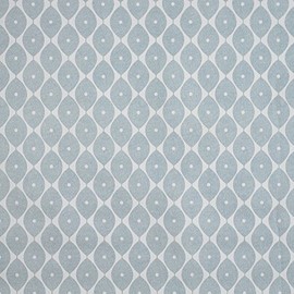 Wipe Clean Tablecloth PVC Vinyl Oilcloth Duck Egg Geometric Ovals 140cm (55") Round