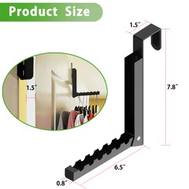 2 Pcs Over The Door Hooks Hanger,Over The Door Organizer Racks, Collapsible Folding Over Door Clothes Drying Laundry Hooks for Hanging Clothes,Over Door Storage Hangers for Bedroom Bathroom (Black)