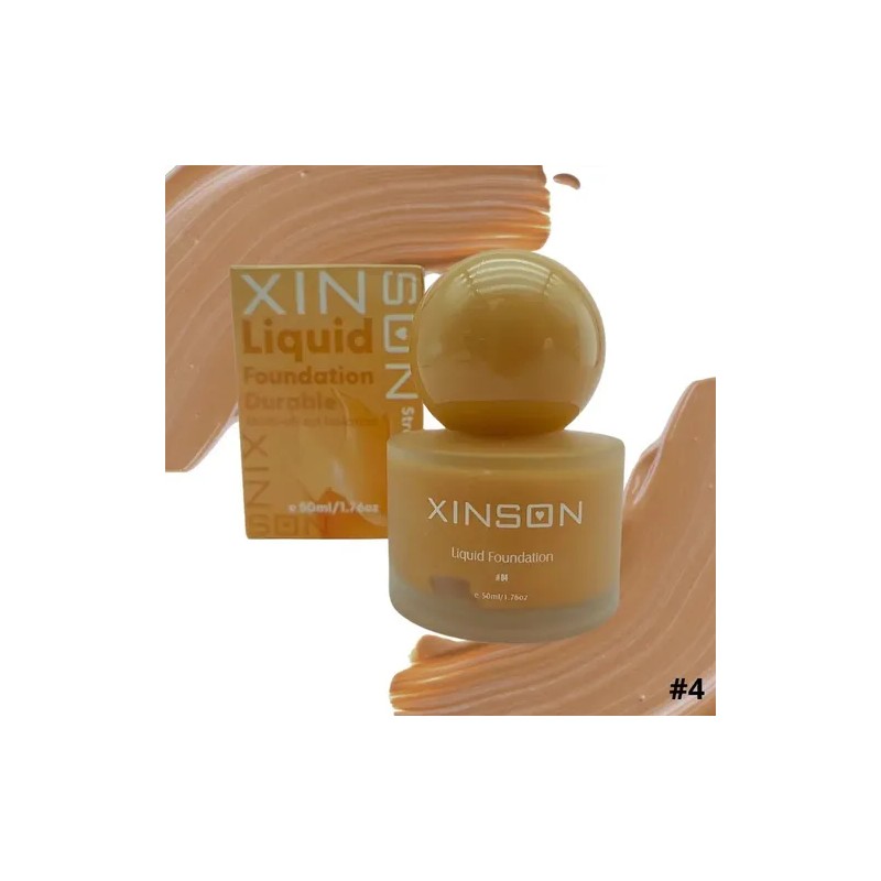Base Maquillaje Mate Foundation Alta Cobertura Líquido 4tono