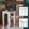 Merax End Modern Side Crystal Designs Shinny Glass Corner Table