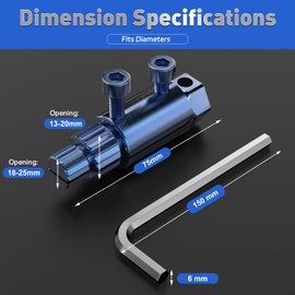 Semboh Broken Pipe Extractor Tool, Faucet & Valve Removal Set for 1/4" –1" Pipes, Stripped Screw and Rusted Bolt Extractor Kit, Heavy-Duty Steel Construction, Blue