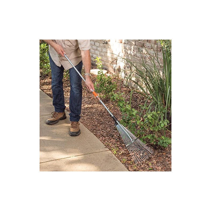 Large Rake - Tiger Jaw Rake with Telescopic Handle from