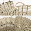 HODAKJUE Round Storage Basket Made by Seagrass with Handles (12.01"Dx5.51"H)