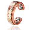 Wollet Jewelry 3 Color Magnetic Copper Ring for Arthritis Men,