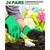 Nuogo 24 Pairs Gardening Gloves for Men Women Rubber Coated