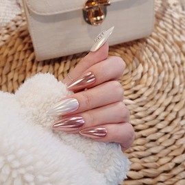 Pink Beam Handmade Nail Tips  - Long Stiletto / 핑크빔 수제네일팁  - 롱 스틸레토
