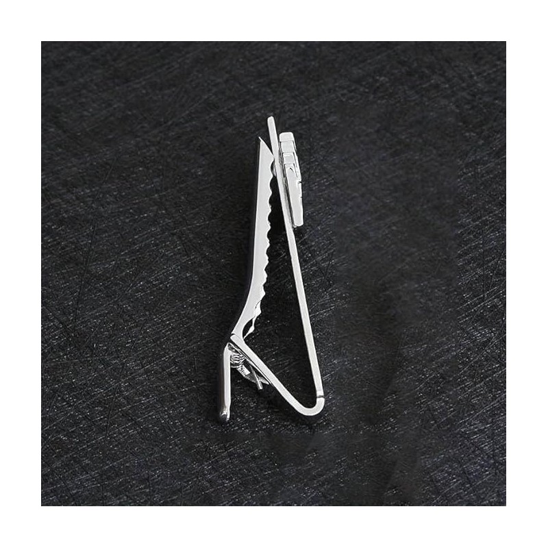 Ship Vessel Navigational Rudder Silver Zinc Alloy Tie Clasp Clip