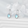 CRMAD Moonstone Earrings for Women Sterling Silver Moonstone Leverback Earrings