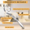 cobee 2PCS Seamless Dough Whisk, 10" Stainless Steel Danish Dough