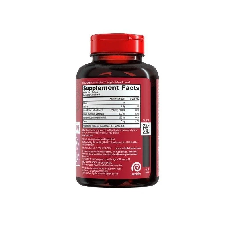 Schiff Super Calcium 800mg Plus Magnesium with Vitamin D3, 90