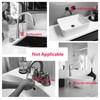 MOODKEY Kitchen Sink Splash Guard Sponge Holder (Black, 14.6'')