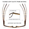Hubeye 3 Pairs Plastic Retro Half Moon Frame Reading Glasses