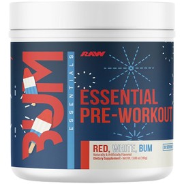 CBUM Essential Pre-Workout, Suplemento Deportivo, 408g (30 Servicios, Red White and BUM)