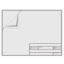 Geyee 10 Sheets Architectural Vellum Paper Translucent White Vellum Sheets Drafting Paper Rag with Border and Title Block(18 x 24 Inches)