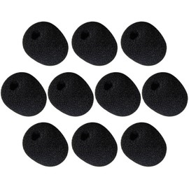 Headset Microphone Foam Covers, Soft Foam Microphone Windscreen Microphone Protector Microphone Noise Filter Mini Windscreens Sponge Foam Microphone Covers Shield Protection Covers (10 Pack)
