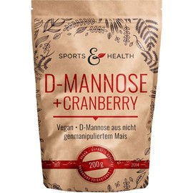D-Mannose Powder with Cranberry - 200 g Mannose + Cranberry Powder - 2 g per Daily Dose - Vegan - Tested in Germany - Cranberries & D Mannose