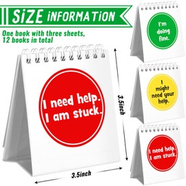 Humyoun 12 Pcs I Need Help Mini Flip Charts Stand Classroom Management Need Self Assessment Cards Behavior Tools Teachers Classroom School Behavior Educational Learning Activities Supplies