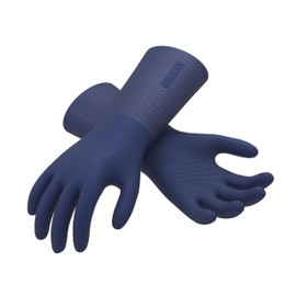 Vgo... Cleaning Gloves with Lining, Reuseable Household Gloves in TPE, Latex Free, Super Thicker Antislip Washing Up Gloves Multifunction for Kitchen Bathroom Gardening, non Rubber Odour, 1 pair