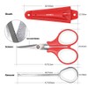 SAMSFX Fishing Boat Scissors and Hook Remover Tools with Sheath