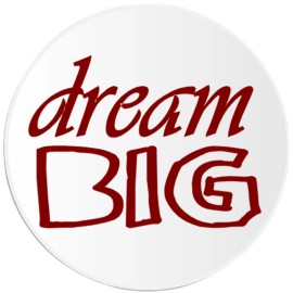 Kiwi Gifts Dream Big - Circle Sticker Decal 3 Inch - Motivation Inspiration