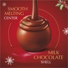 Lindt LINDOR Holiday Milk Chocolate Candy Truffles Wrapped Gift Box,