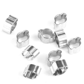 10Pcs Hose Clips Zinc Plated Galvanized Iron Two-Ear Hose Clamp Hose Fastener Pipe Clips 5mm-23mm for Fule Petrol Pipe Tube