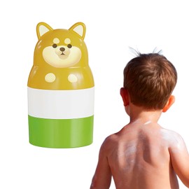 LUMOOM Sunscreen Applicator Refillable, Sunscreen Applicator for Children Adults, Roll-on Sponge Applicator Cream Aid, Portable Sun Protection Roller for Travel (Green)