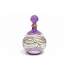 Les Trois Pyramides Hand-Blown Violet Perfume Bottle with 14K Gold