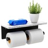 Toilet Paper Holder with Natural Marble Shelf for Bathroom Washroom,Wall