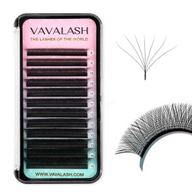 VAVALASH 7D W Shape Eyelash Extension 7D Premade Fans 0.07 C Curl Volume Lash Extensions Easy Fanning False Lashes Matte Black Volume Premade Cluster W Lashes(W Shaped-7D-0.07-C-8-15mm）
