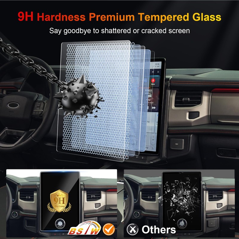 BSTW for 2024 Ford Expedition Screen Protector for 2022-2024 Expedition
