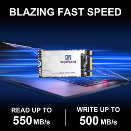 Superpard SSD 512GB M.2 2242 SATA III - 6Gb/s B+M Key NGFF, High Speed Internal Solid State Drive, 3D NAND, Enhanced Performance for Laptop/PC